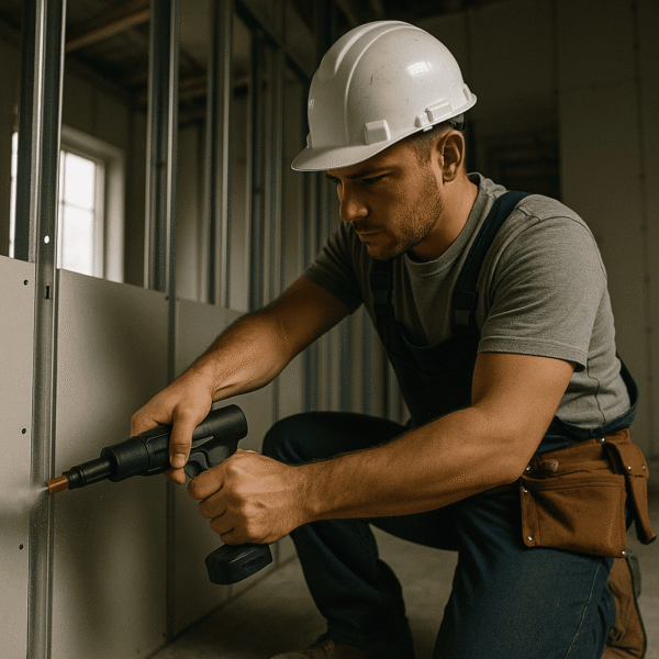 Cómo usar clavos de disparo en drywall